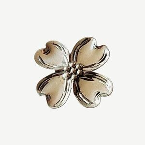 Sterling Silver Vintage Flower Brooch Beau B Like New